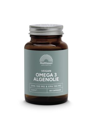 Веган Омега-3 от водорасли EPA 150 мг/ DHA 100 мг | Vegan Omega 3 Algenolie | Mattisson Healthstyle, 60 капсули