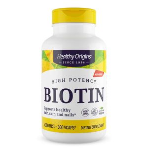 Биотин 5000 μг | Biotin | Healthy Origins, 360 капсули