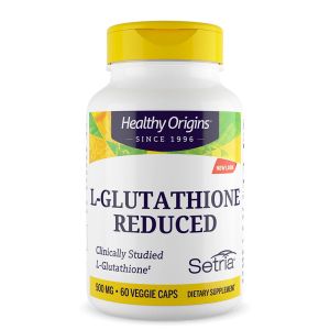 L-Глутатион (редуциран) 500 мг | L-Glutathione Reduced | Healthy Origins, 60 капсули