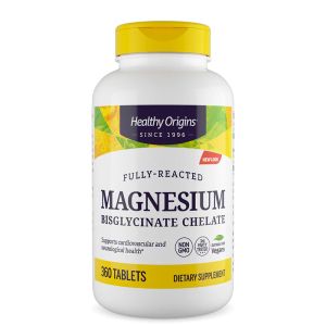 Магнезий (бисглицинат хелат) 100 мг | Magnesium Bisglycinate Chelate | Healthy Origins, 360 таблетки
