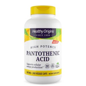 Пантотенова киселина 500 мг | Pantothenic Acid High Potency | Healthy Origins, 240 капсули