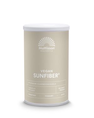 Веган фибри от гума гуар | Vegan Sunfiber Prebiotic Fiber Oplosbare Guarboonvezels | Mattisson Healthstyle, 125 г прах