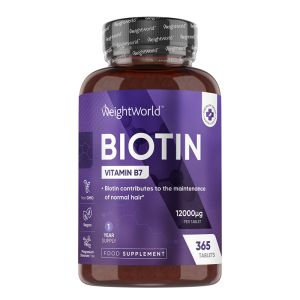 Биотин 12000 μг | Biotin | WeightWorld, 365 таблетки