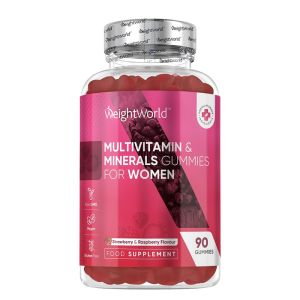 Мултивитамини и минерали за жени | Multivitamin and Minerals Gummies for Women | WeightWorld, 90 желирани таблетки