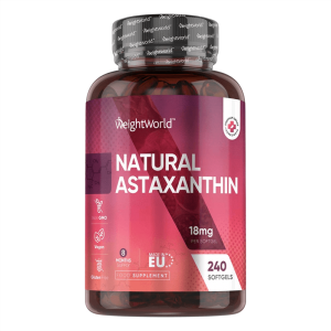Астаксантин 18 мг | Natural Astaxanthin | WeightWorld, 240 софтгел капсули
