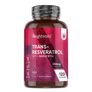 Транс-ресвератрол + кверцетин | Trans-Resveratrol with Quercetin | WeightWorld, 120 капсули