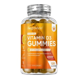 Витамин D3 Гъми 1000 IU | Vitamin D3 Gummies | WeightWorld, 120 желирани таблетки, с вкус на портокал
