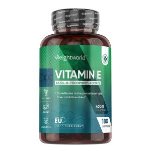 Витамин Е (DL-алфа-токоферил ацетат) 400 IU / 268 мг | Vitamin E | WeightWorld, 180 софтгел капсули