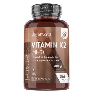 Витамин К2 200 µг | Vitamin K2 (MK-7) | WeightWorld, 365 таблетки