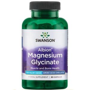 Хелатиран магнезиев глицинат 133 мг | Chelated Magnesium Glycinate | Swanson, 90 капс. 