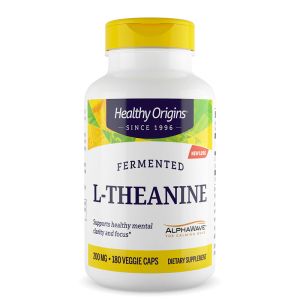 L-Теанин 100 мг | Fermented L-Theanine | Healthy Origins, 180 капсули