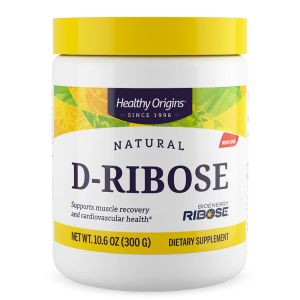 D-Рибоза | Natural D-Ribose | Healthy Origins, 300 г прах
