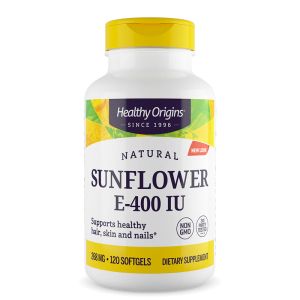 Витамин Е (от слънчоглед ) 400 IU | Sunflower E | Healthy Origins, 120 софтгел капсули