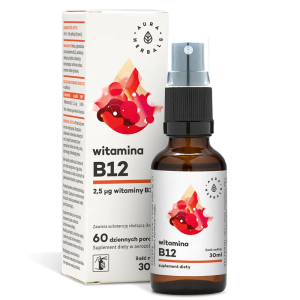 Витамин В12 (цианокобаламин) | Witamina B12 | Aura Herbals, орален спрей 30 ml