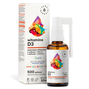 Витамин D3 за деца и възрастни | Witamina D3 | Aura Herbals, 50 ml орален спрей