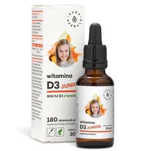 Витамин D3 800 IU | Witamina D3 Junior | Aura Herbals, 30 ml капки 