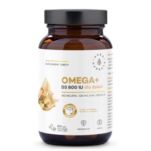 Омега-3 500 mg  + витамин D3 800 IU | Omega+ D3 | Aura Herbals, 60 капсули
