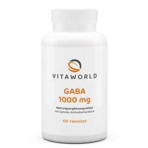 ГАБА (Гама-аминомаслена киселина) 1000 mg | GABA | Vita World, 120 таблетки