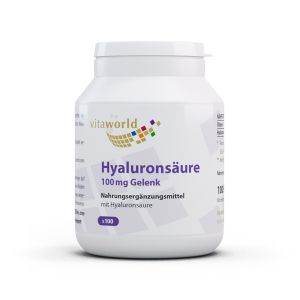 Хиалуронова киселина 100 mg + витамин С | Hyaluronsäure | Vita World, 100 капсули