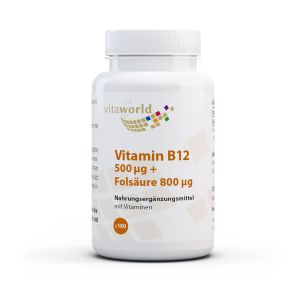Витамин В12 + фолиева киселина | Vitamin B12 + Folsäure | Vita World, 180 таблетки