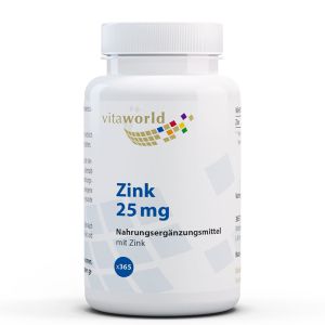 Цинк (бисглицинат) 25 mg | Zink | Vita World, 365 таблетки
