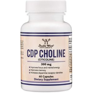 Цитиколин 300 mg | CDP Choline (Citicoline) | Double Wood, 60 капсули