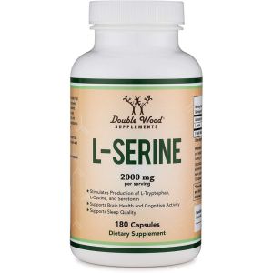 L - Серин 500 mg | L-Serine | Double Wood, 180 капсули