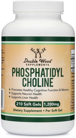 Фосфатидил Холин 1200 mg | Phosphatidyl Cholinе | Double Wood, 210 софтгел капсули