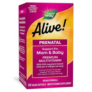 Алайв Complete Premium Prenatal (мултивитамини за бременни с растителна DHA) 